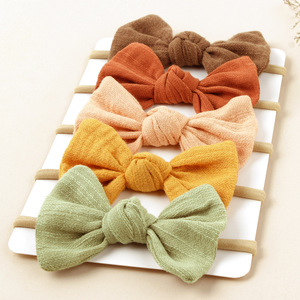 Wholesale Soft Cotton <strong>Baby</strong> <strong>Headbands</strong> with Bows Hair Bands for Girls and Toddlers Newborn Hair Accessories - Product Image 6