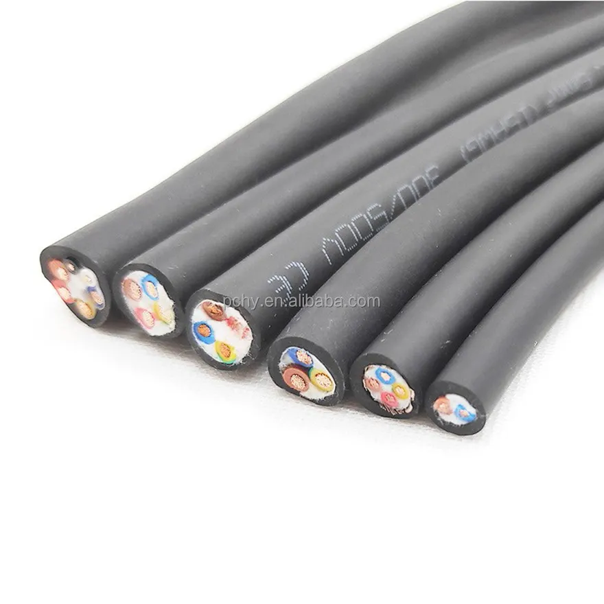 Flexible Soft Electrical Power Cable RVV Copper 12 Core 0.5mm 0.75mm 1mm 1.5mm 2mm 2.5mm 4mm 6mm BLACK PE Low Insulated Stranded