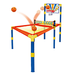 เกมส์ลูกบอลพลาสติก 3 in 1 สำหรับเด็ก เล่นได้ทั้งในบ้าน/นอกบ้าน แทรมโพลีน ปิงปอง บาสเก็ตบอล ของเล่นโยน - Product Image 1