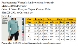 Haut de protection solaire UPF 50 pour <span class=keywords><strong>femme</strong></span>, à manches longues, <span class=keywords><strong>anti</strong></span>-<span class=keywords><strong>UV</strong></span>, séchage rapide, respirant, pour la randonnée, la course à pied et les activités sportives en extérieur - Product Image 6