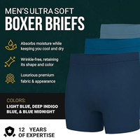 Boxers souples pour hommes, lot de 3, grande taille, respirants, en coton, sans coutures, confortables, avec logo personnalisé, pour le fitness – Nouveauté très prisée en UE et aux États-Unis