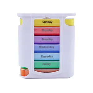 2024 New Supplier Promotion Wholesales Pill Box 28 Cases Monthly Travel Drawer Pills Box