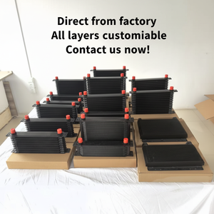 JSY - Radiador de Placas de Aluminio AN10 para Enfriador de Aceite, Estilo Japonés o <span class=keywords><strong>Europeo</strong></span>, Universal, para Enfriamiento del Motor, Intercambiador de Calor - Product Image 6