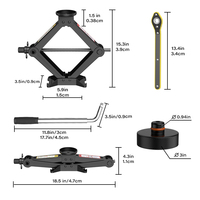 Kit d'outils Tesla en acier de 2,5 tonnes, cric à ciseaux pour voiture avec patin de cric en caoutchouc noir pour Tesla Model Y 3 S X