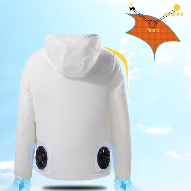 Newest Design USB Battery air Conditioned Cooling Fan Coat Jacket Mens Womens From China Factory