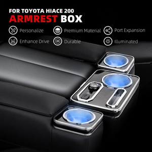 Consola de Apoyabrazos para Auto con Portavasos y Tomacorriente para Sea Lion Hiace Serie 200 - Product Image 4