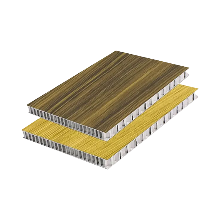 Wood grain aluminum composite plate indoor and outdoor decoration honeycomb sandwich wallboard
