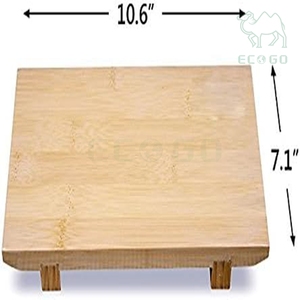 Bandeja de Bambú para Servir Alimentos, Soporte de Exhibición, Bandeja para Sushi, Tacos y Comida Enrollada - Product Image 3