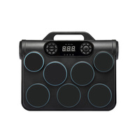 Smart LED Stereo Portable Electronic Drum Kit, Rechargeable Percussion Instrument for Beginners