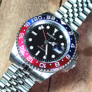 Greene Đồng hồ cơ tự động GMT nam siêu sáng tính năng chống thấm nước đai thép không gỉ chính hãng - Product Image 1