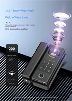 XZJ 8mm verre intelligent Ultra-mince Design moderne 3D empreinte digitale Anti-Peep mot de passe télécommande Via APP pour hôtels prise batterie