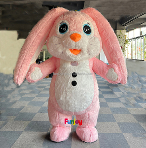 Costumi da coniglietto gonfiabile costumi da Cosplay per adulti per far saltare in aria il coniglio di Pasqua vestito da festa per adulti - Product Image 6