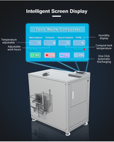 Composteur de déchets alimentaires intelligent en acier inoxydable pour usage commercial extérieur et garage, avec technologie de silencieux à alimentation continue