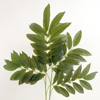 Feuilles de citron artificielles de haute qualité en plastique souple pour la décoration de mariages, la maison et l'aménagement paysager intérieur/extérieur