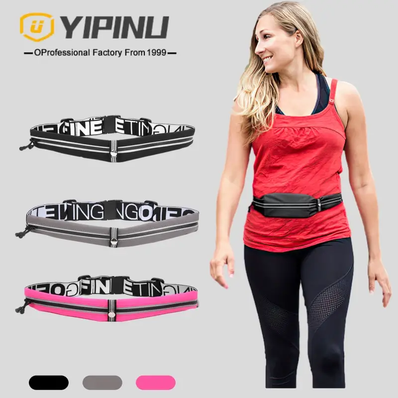 YIPINU Waterproof Reflective Slimming Waist Bag Fanny Pack Running Belt