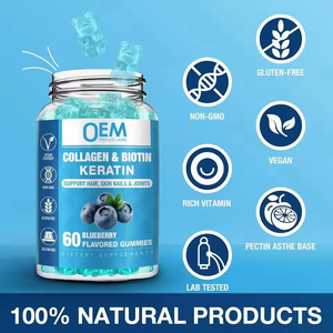 Gomitas de Belleza con Complejo <span class=keywords><strong>B</strong></span> Avanzado OEM, Fórmula Multivitamínica para Vitalidad y Luminosidad, Fabricante con Certificación GMP - Product Image 2