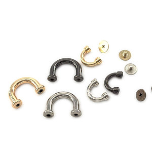 Accessori Fai-da-te per Borse: Fibbie Laterali a <span class=keywords><strong>Ponte</strong></span> ad Arco da 17mm, Anelli a D in Lega di Zinco Argento, Chiusure per Cinghie e Borse - Product Image 2