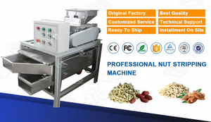 Fabriekslevering Automatische Roestvrijstalen Noten Slippende Pistache Cashewstrip Snijmachine Hazelnoot Pinda Amandelsnijmachine - Product Image 6