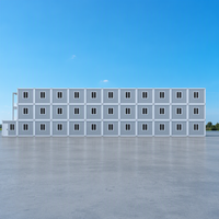 Conteneur préfabriqué JHCE à emballage plat, maison mobile, structure en acier pour chantiers de construction, dortoir avec salle de bain