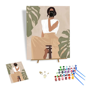 Kit de pintura 3D por números, foto de niñ<span class=keywords><strong>a</strong></span> bonita, pintura al óleo DIY pintada <span class=keywords><strong>a</strong></span> <span class=keywords><strong>mano</strong></span> por números, retrato - Product Image 1