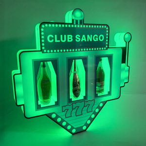 Máquina de Sorteo <span class=keywords><strong>Iridiscente</strong></span> RGB, Soporte de Acrílico LED para 3 Botellas de Vino, Exhibidor LED para Licores y Champán, Presentador de Botellas LED para Bar o Club - Product Image 5