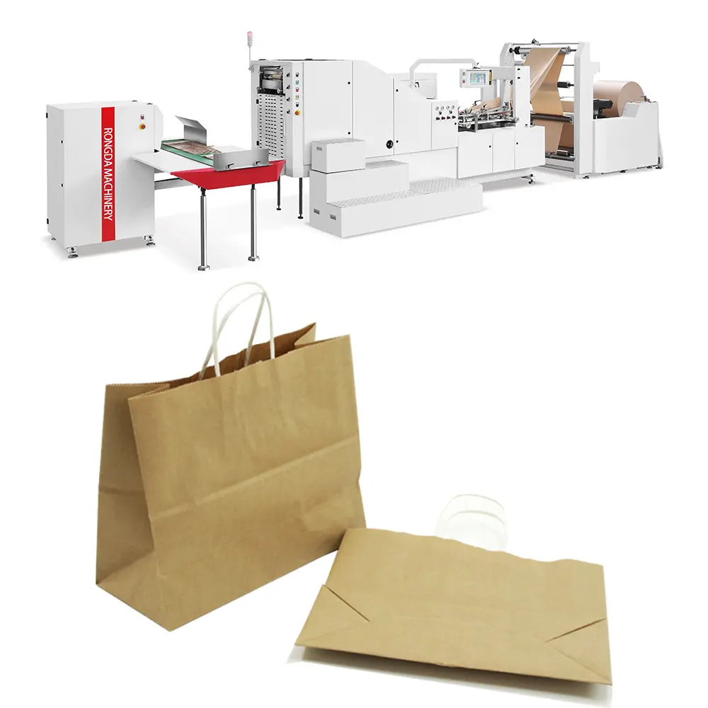 자동 크래프트 종이 가방 만들기 기계 종이 가방 만들기 기계