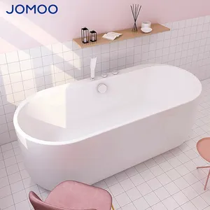 JOMOO超薄型アクリルバスタブアパートホームホテル自立型楕円形大人用バスタブシャワー蛇口付き