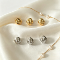 Perles entretoises bicônes côtelées en laiton, plaquées or/rhodium, à rainures verticales, pour composants de bijoux élégants pour femmes, pour la confection quotidienne de bijoux DIY