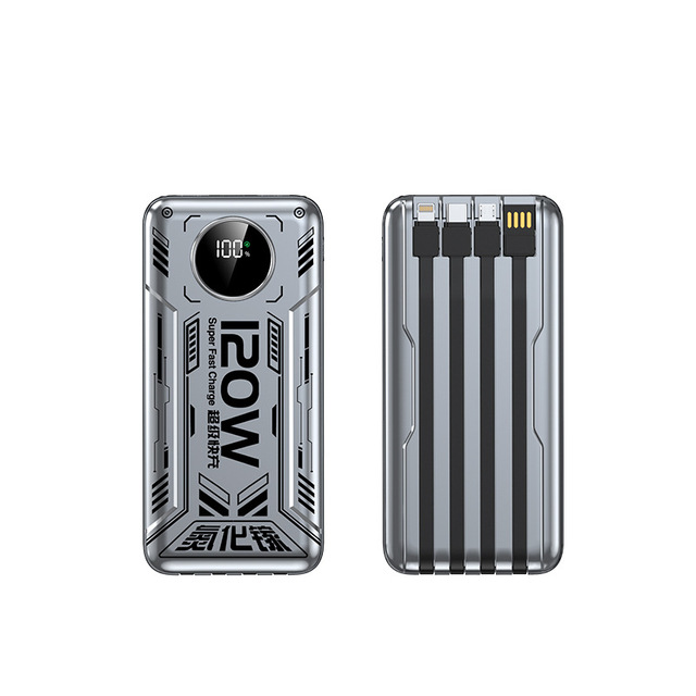 Cyberpunk Four-Wire Super Fast Charging 20000mA 22.5W 3C Certified Gallium Nitride Plastic Mobile Power Bank