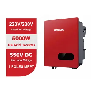 Di alta qualità 5kva solare cravatta Inverter con limitatore IP65 in alluminio custodia 5000w su griglia Inverter LED schermo LCD Inverter