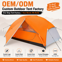 Tente de camping professionnelle de type étendu pour 2-3 personnes, en Oxford, avec double poteaux en aluminium, légère, résistante au vent et à la pluie, pour l'extérieur