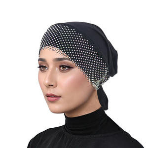 Nouveau <span class=keywords><strong>hijab</strong></span> musulman turban foulard pour femmes, couture, cordon de serrage, bonnet diamant, foulard de tête, couvre-chef, <span class=keywords><strong>hijab</strong></span> extensible - Product Image 3