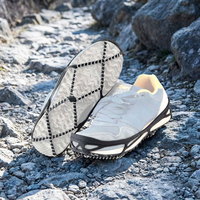 Crampons à glace en acier allié de 1,2 mm, élastiques, anti-légères, faciles à mettre et à enlever, avec languette de talon, adhérence à 360 degrés pour neige et glace hivernale