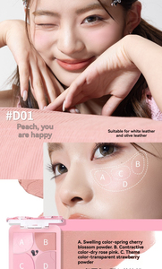   Colorete para Mejillas VEECCI Blooming • 4 Tonos en Una Paleta - Product Image 6