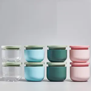 Empty Clear Custom 250ml 300ml Plastic Hair Face Body Scrub Container 8oz Cosmetic Body Butter Cream Jar
