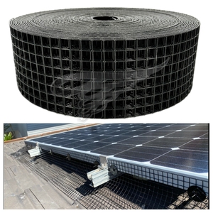 4 "<span class=keywords><strong>6</strong></span>" 8 "10" Chiều rộng 100ft chiều dài màu đen PVC lớp phủ năng lượng mặt trời Bird proofing Kit panel năng lượng mặt trời chim bồ câu Net cho Pigeon GUARDS - Product Image 1