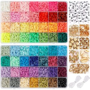 ลูกปัดดินโพลิเมอร์ 6 มม. ทรงกลม คละสี กล่อง 24 ช่อง อุปกรณ์ทำเครื่องประดับ DIY วัสดุงานฝีมือสไตล์โบฮีเมียน - Product Image 2