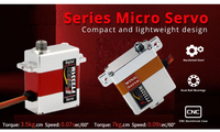 Servo Digital Micro Feite FT3325M Mini de 7kg, Totalmente Metálico, 250 Grados, para Helicópteros RC, Motor sin Núcleo, Juguete de Ala Fija