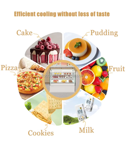 Vitrine Réfrigérée à Double Porte en Marbre et Acier Inoxydable à Angle Droit avec Éclairage LED, Anti-Givre et Étagères Réglables pour <span class=keywords><strong>Boulangerie</strong></span> - Product Image 6