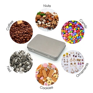 Hình Chữ Nhật Bản lề công cụ làm đẹp mỹ phẩm <span class=keywords><strong>tin</strong></span> trường hợp kim loại hộp thiếc - Product Image 4