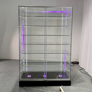 Nhà máy trực tiếp tùy chỉnh 6ft khói cửa hàng tùy chỉnh Showcase Tempered <span class=keywords><strong>Glass</strong></span> hiển thị đầy đủ tầm nhìn Showcase với đèn LED - Product Image 3
