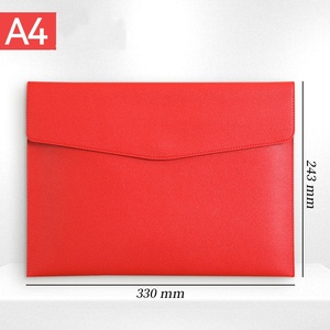 Sac de fichiers en cuir PU pour affaires grande capacité Portable A4 dossier de stockage Bill enveloppe portefeuille Document organisateur sac - Product Image 6