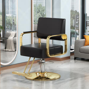 Sillas de Salón Modernas de Acero Inoxidable Blanco y Dorado, Ecológicas, con Bomba Hidráulica Profesional para Hombres, Mujeres, Escuelas, Hospitales y Hoteles - Product Image 2