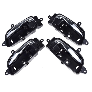 Garage-Pro Manija De Puerta Interior Compatible Con Nissan Altima 2013-2018, Frontier 2022-2024, Pathfinder 2013-2020, 2022, Murano 2015-2023 Cromada, Con Botón De Bloqueo De Puerta