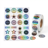 Étiquettes de produits holographiques personnalisées en rouleau, autocollants rectangulaires avec logo pour l'emballage et l'expédition des petites entreprises, sceau de marque OEM ODM