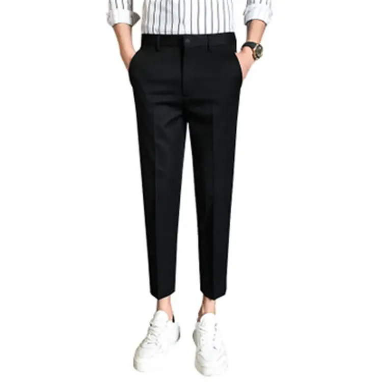 Latest Design straight Pants Men's Slim Fit office formal dress trousers pants men Trouser ZJ985