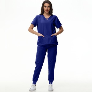 Tenues d'infirmière médicales de haute qualité, <span class=keywords><strong>anti</strong></span>-salissures, gris foncé, uniformes de travail à séchage rapide pour cliniques dentaires et pharmacies - Product Image 2