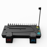 Station de refroidissement pour console P5 numérique/à disque/P5 Slim avec lumière ambiante RGB, ventilateur de refroidissement intégré, manette filaire Dual Sense