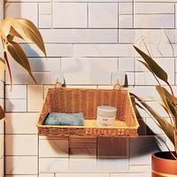 Étagère de salle de bain moderne minimaliste sans perçage, résistante à l'humidité, panier mural en plastique pour douche et lavabo, organisateur de cuisine
