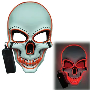 Halloween ghost design red green blue 10 colors night dark funny led party mask